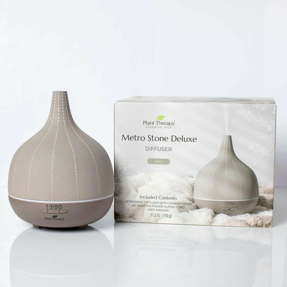 Plant Therapy Metro Stone Deluxe Diffuser - Gray